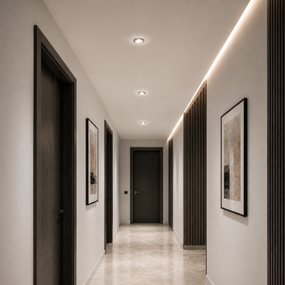 ORBITA LED Spot, 5W, Okrągły, Zimne/Ciepłe Światło, Antyczny Brąz, Żywica i Szkło Spot LED Domyślny Tytuł Alessandro Design