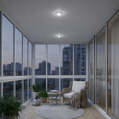ORBITA LED Spot, 5W, Okrągły, Zimne/Ciepłe Światło, Antyczny Brąz, Żywica i Szkło Spot LED Domyślny Tytuł Alessandro Design