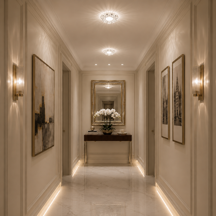 ORBITA LED Spot, 5W, Okrągły, Zimne Światło + RGB, Biały, Żywiczny i Szklany Spot LED Domyślny Tytuł Alessandro Design