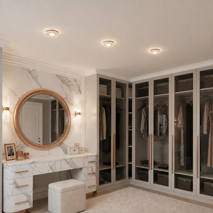 ORBITA LED Spot, 5W, Okrągły, Zimne/Ciepłe Światło, Antyczny Brąz, Żywica i Szklana Spot LED Domyślny Tytuł Alessandro Design