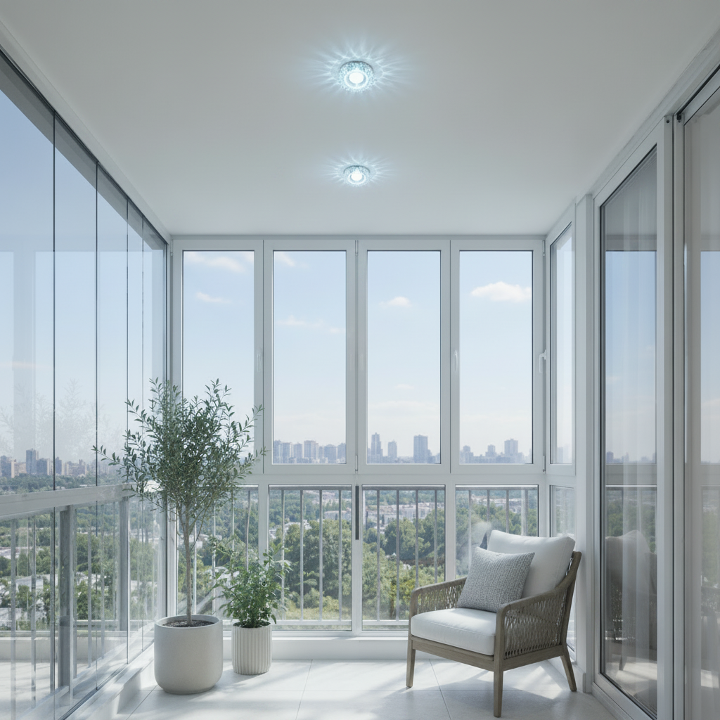 ORBITA LED Spot, 5W, Okrągły, Zimne Światło + RGB, Biały, Żywiczny i Szklany Spot LED Domyślny Tytuł Alessandro Design