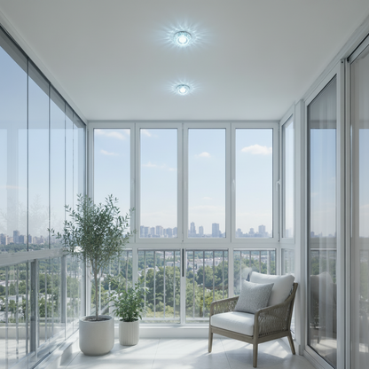 ORBITA LED Spot, 5W, Okrągły, Zimne Światło + RGB, Biały, Żywiczny i Szklany Spot LED Domyślny Tytuł Alessandro Design