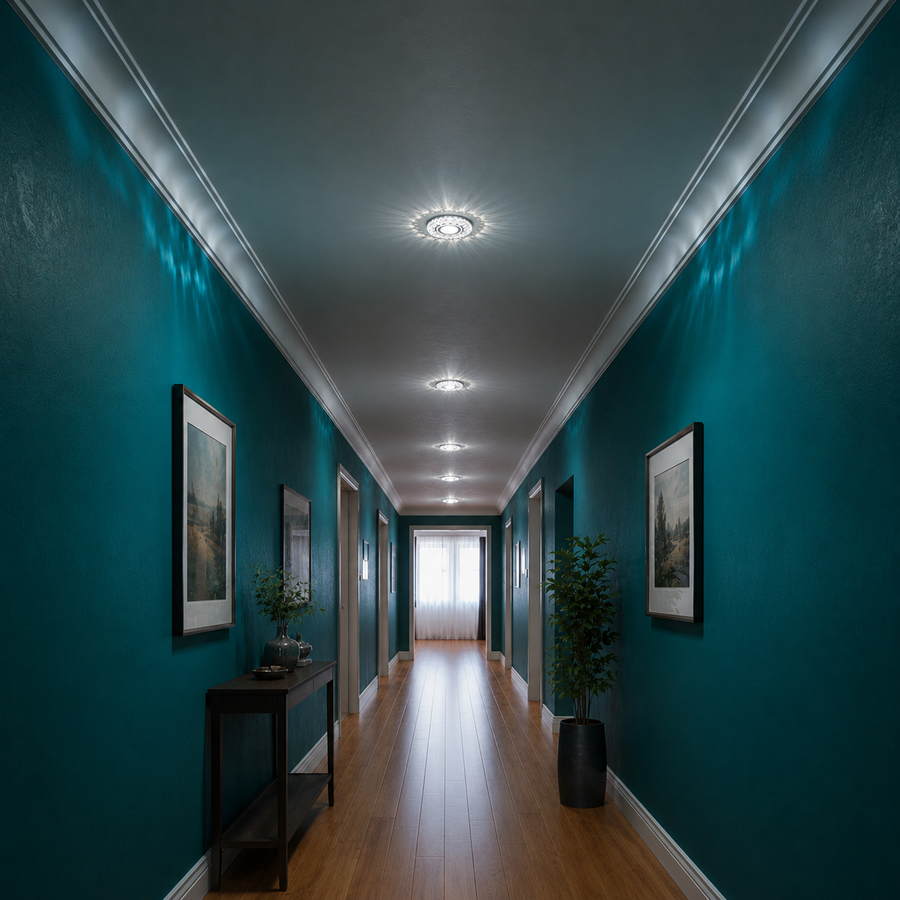ORBITA LED Spot, 5W, Okrągły, Zimne Światło + RGB, Biały, Żywiczny i Szklany Spot LED Domyślny Tytuł Alessandro Design