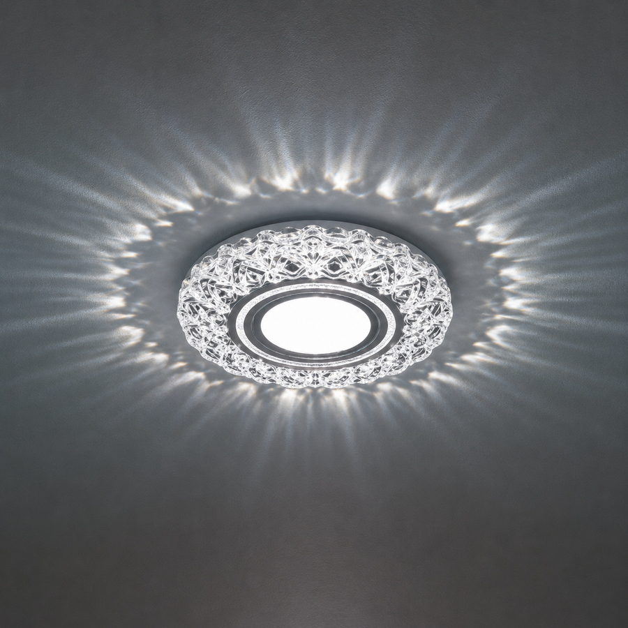 ORBITA LED Spot, 5W, Okrągły, Zimne Światło + RGB, Biały, Żywiczny i Szklany Spot LED Domyślny Tytuł Alessandro Design