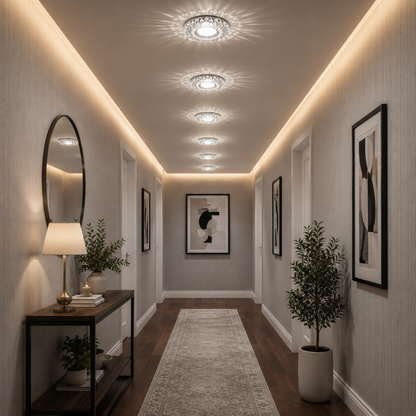 ORBITA LED Spot, 5W, Okrągły, Zimne Światło + RGB, Biały, Żywiczny i Szklany Spot LED Domyślny Tytuł Alessandro Design