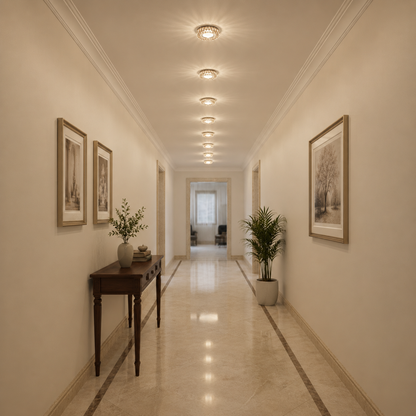 ORBITA LED Spot, 5W, Okrągły, Zimne/Ciepłe Światło, Antyczny Brąz, Żywica i Szkło Spot LED Domyślny Tytuł Alessandro Design