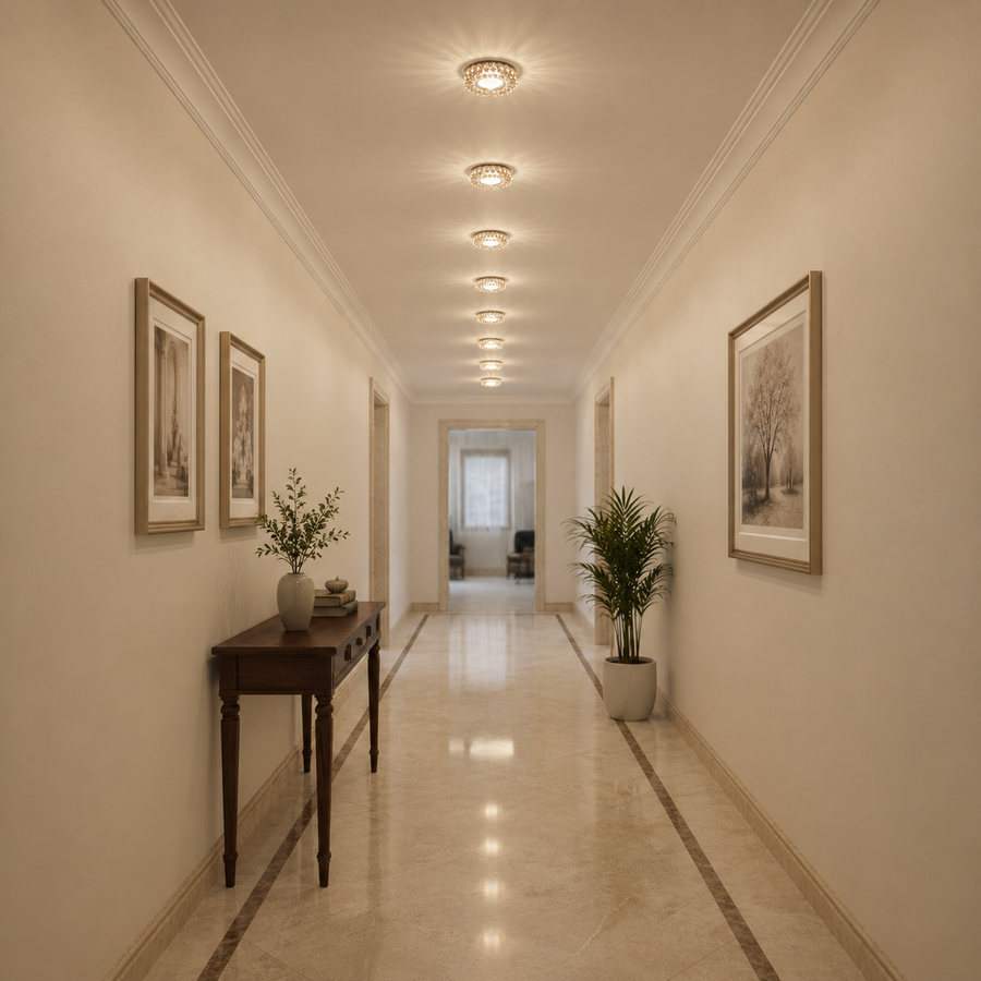 ORBITA LED Spot, 5W, Okrągły, Zimne/Ciepłe Światło, Antyczny Brąz, Żywica i Szkło Spot LED Domyślny Tytuł Alessandro Design
