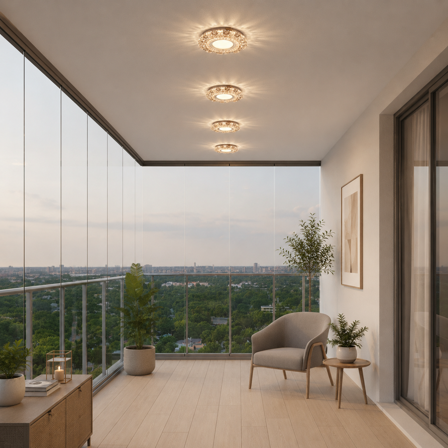 ORBITA LED Spot, 5W, Okrągły, Zimne/Ciepłe Światło, Antyczny Brąz, Żywica i Szkło Spot LED Domyślny Tytuł Alessandro Design