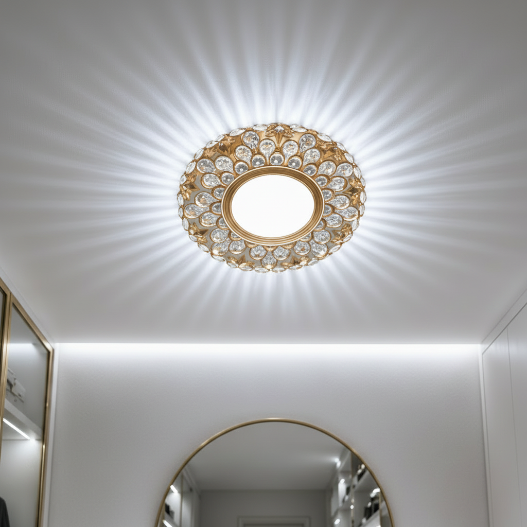 ORBITA LED Spot, 5W, Okrągły, Zimne/Ciepłe Światło, Antyczny Brąz, Żywica i Szklana Spot LED Domyślny Tytuł Alessandro Design