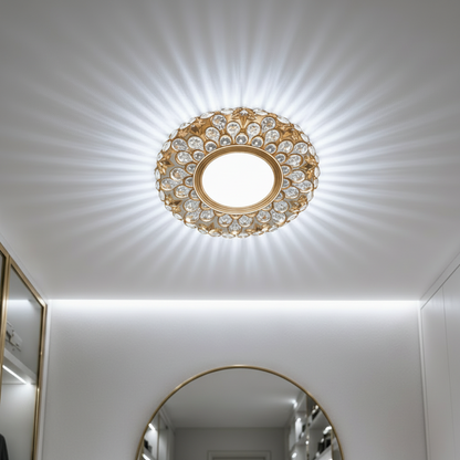 ORBITA LED Spot, 5W, Okrągły, Zimne/Ciepłe Światło, Antyczny Brąz, Żywica i Szklana Spot LED Domyślny Tytuł Alessandro Design