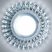 Reflektor LED ORBITA, 5W, Okrągły, Światło Zimne + RGB, Biały, Żywica i Szkło