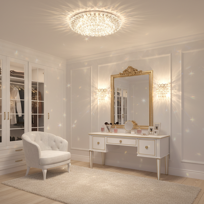 Reflektor LED ORBITA, 5W, Okrągły, Światło Zimne + RGB, Biały, Żywica i Szkło