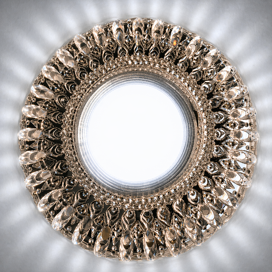 ORBITA LED Spot, 5W, Okrągły, Zimne/Ciepłe Światło, Antyczny Brąz, Żywica i Szkło Spot LED Domyślny Tytuł Alessandro Design