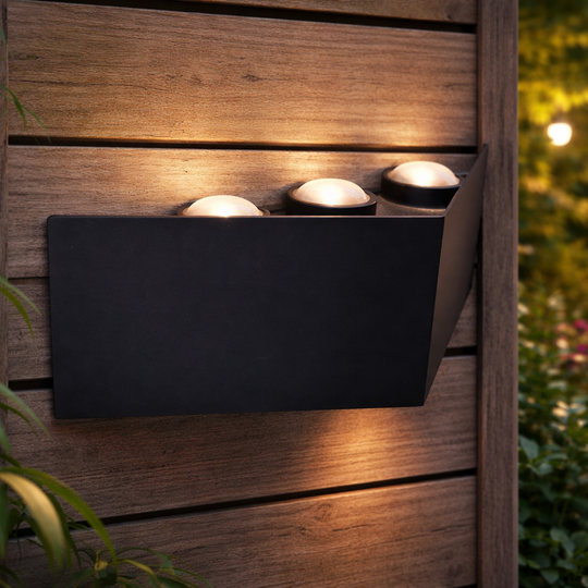 Kinkiet LED AX230, zewnętrzny, 6 źródeł, 6 W, czarny, 3000 K Kinkiety zewnętrzne Tytuł domyślny Alessandro Design