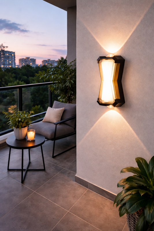 Fantas Lampa ścienna LED do użytku wewnątrz i na zewnątrz, 2 źródła x 1 W, IP65, metaliczna, czarna, 3000 K