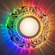 ORBITA LED Spot, 5W, Okrągły, Zimne Światło + RGB, Biały, Żywiczny i Szklany Spot LED Domyślny Tytuł Alessandro Design