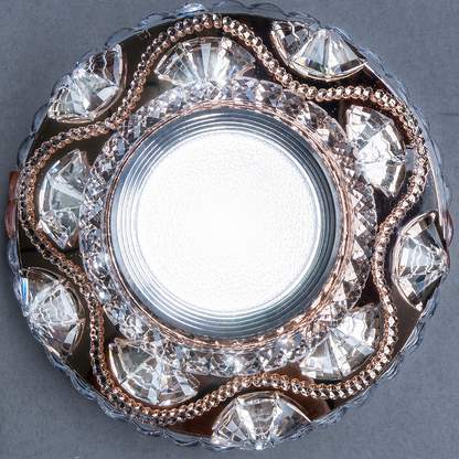 Spot LED ORBITA, 5W, Rotund, Lumina Rece / Calda, Bronz Antichizat, Rasina si Sticla