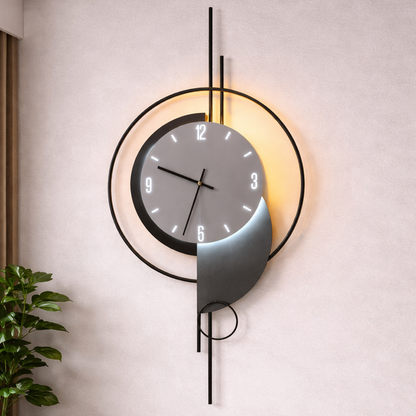 Luna Dekoracyjny kinkiet LED 83W Średnica 120CM Zimne/Neutralne/Ciepłe Światło Czarny