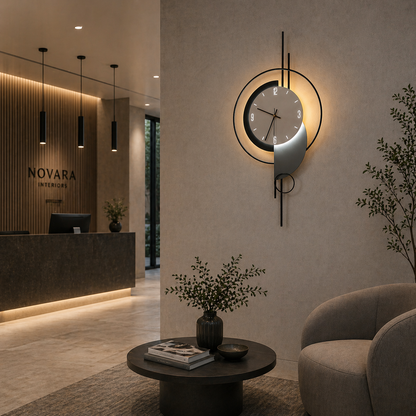 Luna Dekoracyjny kinkiet LED 83W Średnica 120CM Zimne/Neutralne/Ciepłe Światło Czarny