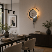 Luna Dekoracyjny kinkiet LED 83W Średnica 120CM Zimne/Neutralne/Ciepłe Światło Czarny