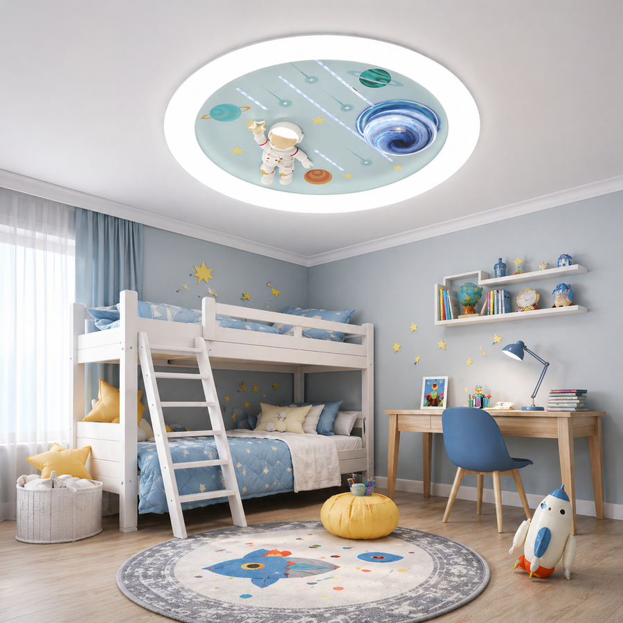 Żyrandol LED CONSTELATION 49W, średnica 49cm, światło zimne/ciepłe/neutralne, biały niebieski