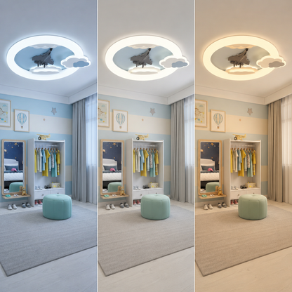 Żyrandol LED CONSTELATION 49W, średnica 49cm, światło zimne/ciepłe/neutralne, biały niebieski