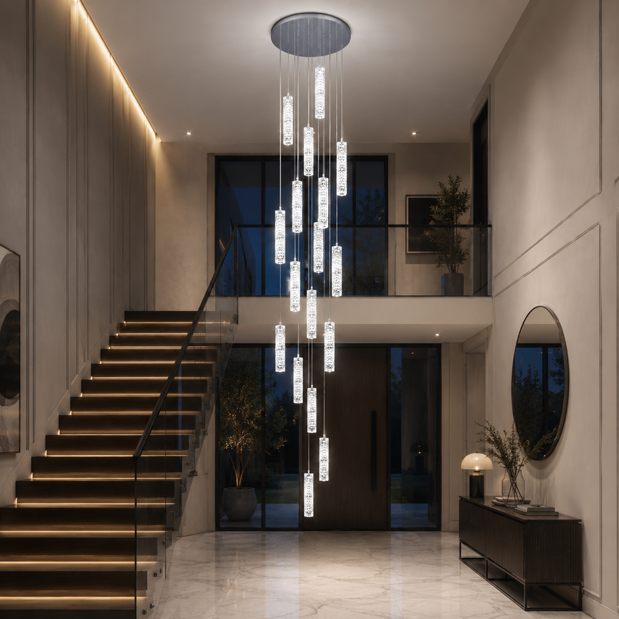 Żyrandol Kryształowy LED 82W 3000K4000K6000K Amiri średnica 40cm x wysokość 300cm