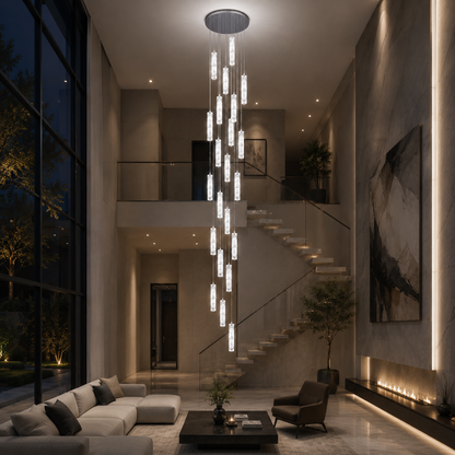 Żyrandol Kryształowy LED 82W 3000K4000K6000K Amiri średnica 40cm x wysokość 300cm