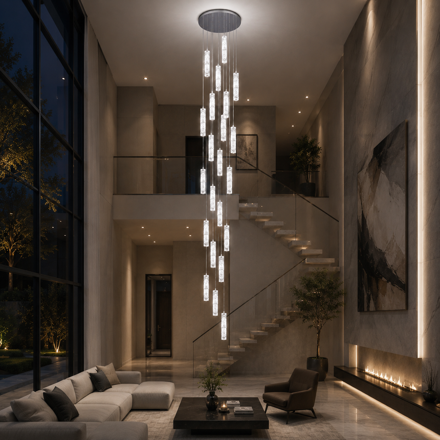 Żyrandol Kryształowy LED 82W 3000K4000K6000K Amiri średnica 40cm x wysokość 300cm