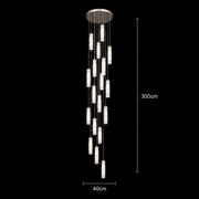 Żyrandol Kryształowy LED 82W 3000K4000K6000K Amiri średnica 40cm x wysokość 300cm
