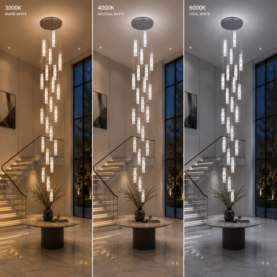 Żyrandol Kryształowy LED 82W 3000K4000K6000K Amiri średnica 40cm x wysokość 300cm