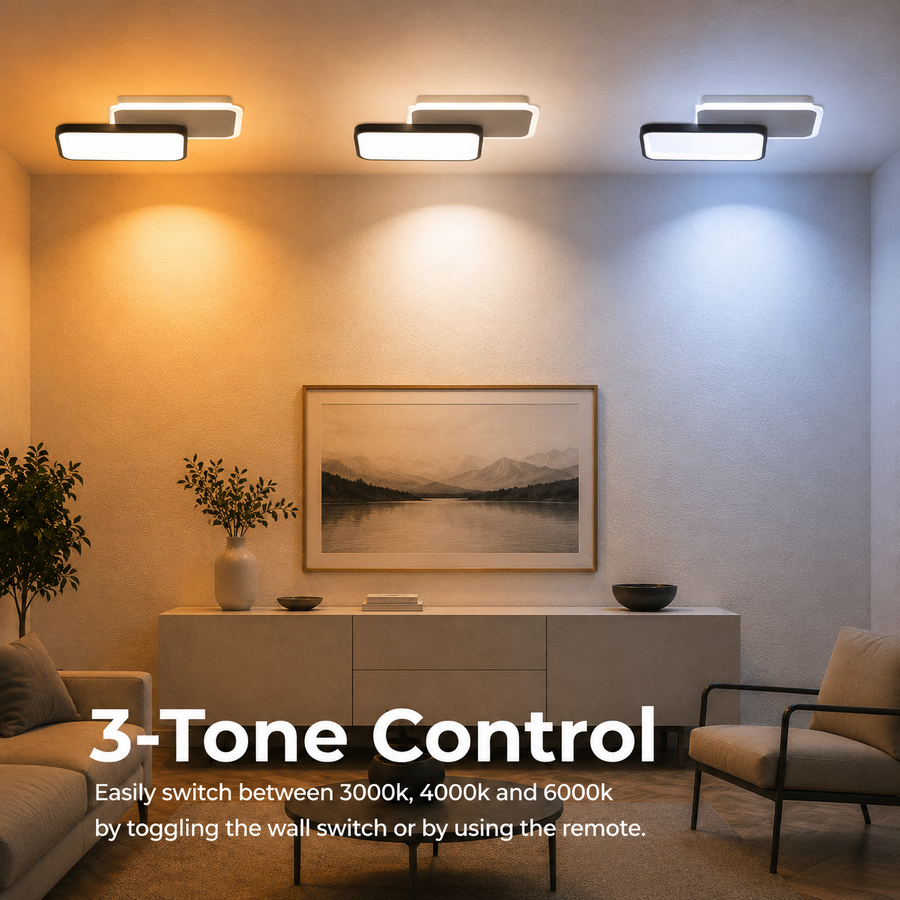 Żyrandol LED z pilotem CAROLINA 50 W, 2 elementy, światło zimne/ciepłe/neutralne, ściemnialny, czarny