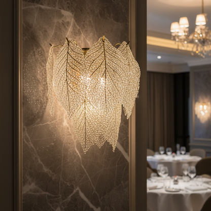 Kinkiet Crystal LACE, 3xE14, średnica 30 cm, wysokość 34 cm, błyszczące złoto, elegancki design Cristal Candelabra Domyślny tytuł Alessandro Design