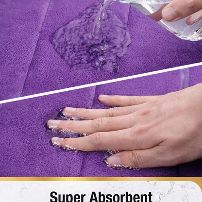 Zestaw 3 mat do kąpieli, 50x40 cm, niebieski, antypoślizgowy