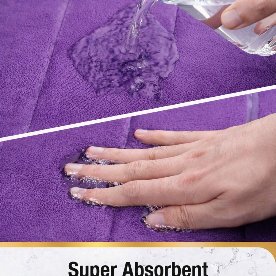 Zestaw 3 mat do kąpieli, 50x40 cm, niebieski, antypoślizgowy