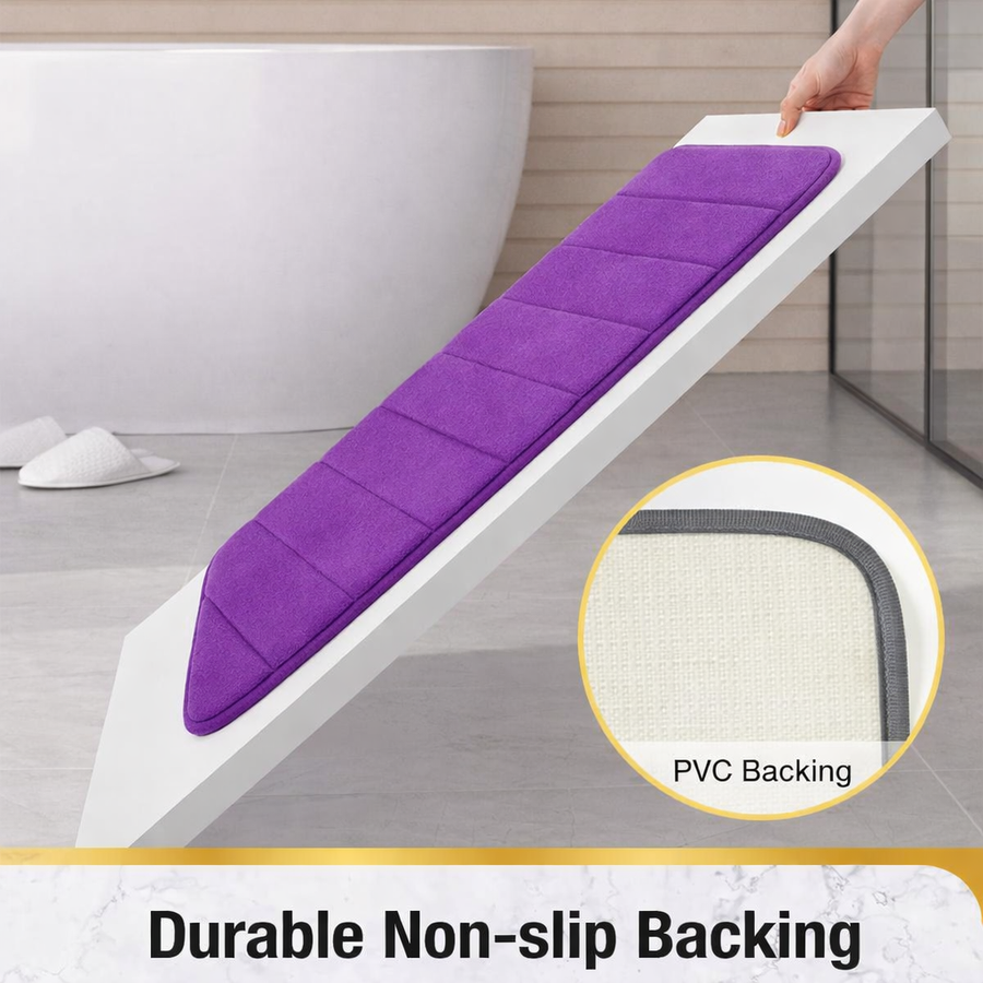 Zestaw 3 mat do kąpieli, 50x40 cm, niebieski, antypoślizgowy