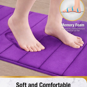 Zestaw 3 mat do kąpieli, 50x40 cm, niebieski, antypoślizgowy