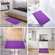 Zestaw 3 mat do kąpieli, 50x40 cm, niebieski, antypoślizgowy