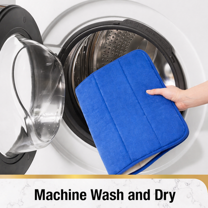 Zestaw 3 mat do kąpieli, 50x40 cm, niebieski, antypoślizgowy