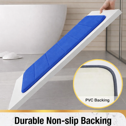 Zestaw 3 mat do kąpieli, 50x40 cm, niebieski, antypoślizgowy