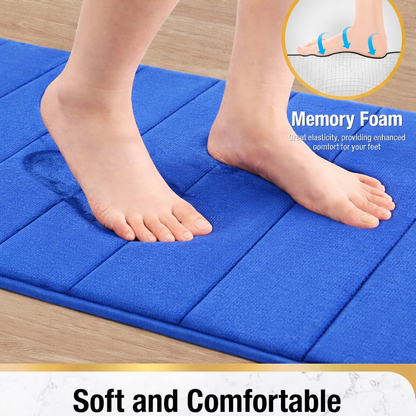 Zestaw 3 mat do kąpieli, 50x40 cm, niebieski, antypoślizgowy