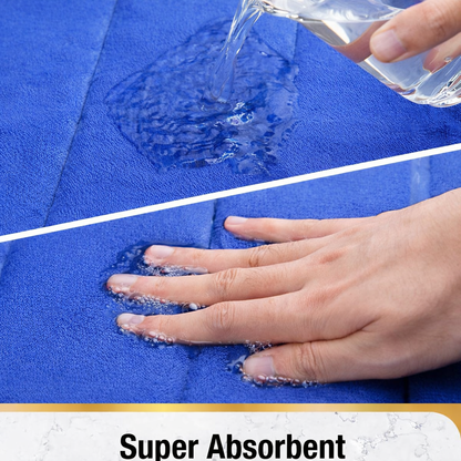 Zestaw 3 mat do kąpieli, 50x40 cm, niebieski, antypoślizgowy