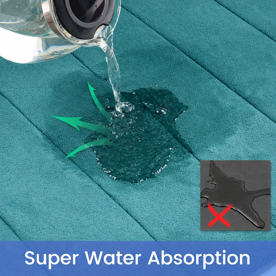 Zestaw 3 mat do kąpieli, 50x40 cm, niebieski, antypoślizgowy