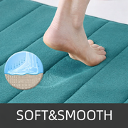 Zestaw 3 mat do kąpieli, 50x40 cm, niebieski, antypoślizgowy