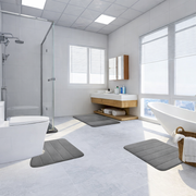 Zestaw 3 mat do kąpieli, 50x40 cm, niebieski, antypoślizgowy