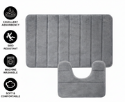 Zestaw 3 mat do kąpieli, 50x40 cm, niebieski, antypoślizgowy