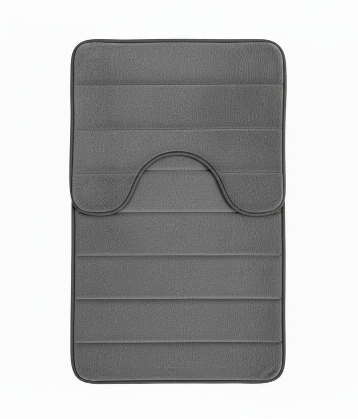 Zestaw 3 mat do kąpieli, 50x40 cm, niebieski, antypoślizgowy