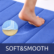 Zestaw 3 mat do kąpieli, 50x40 cm, niebieski, antypoślizgowy