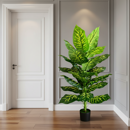 Sztuczna roślina typu Dieffenbachia, 150 cm, zielona
