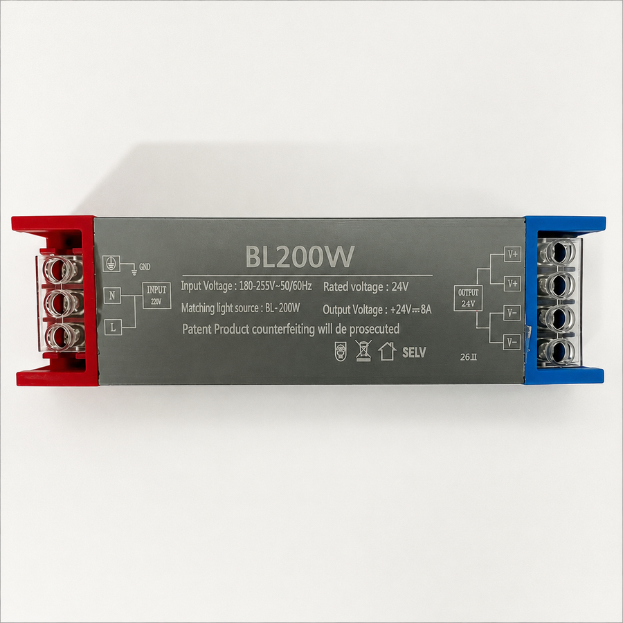 Zasilacz LED 24V, 14,5x2,5x4 cm, Miedź i Aluminium, Czarny